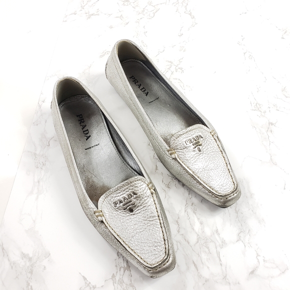 Prada Shoes - Prada Leather Mocassin Flats Loafers
